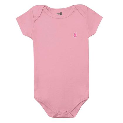 Imagem de Conjunto Bebê Kiko Body MC Happy Coelho Rosa Claro - 03668