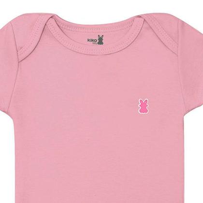 Imagem de Conjunto Bebê Kiko Body MC Happy Coelho Rosa Claro - 03668