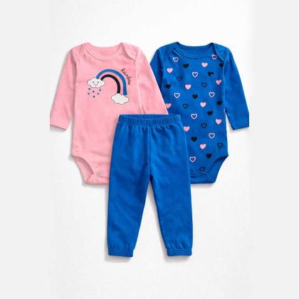 Imagem de Conjunto Bebe Menina 9 Peças Manga Longa Algodão