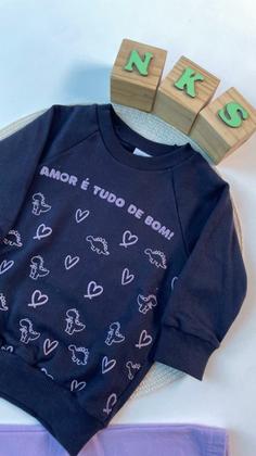 Imagem de Conjunto Bebê Menina Blusa E Legging Moletom Dino Alenice