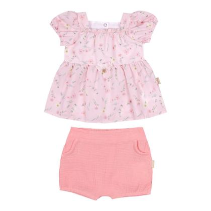 Imagem de Conjunto Bebê Menina Blusa Estampada + Shorts Paraiso 15429