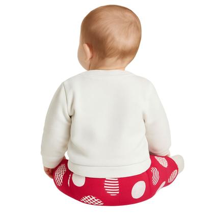 Imagem de Conjunto Bebê Menina Moletom Peluciado Com Bordado e Legging Estampada Kyly