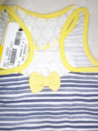 Imagem de Conjunto bebê menina regata e short sarja com babado have fun