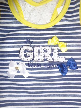 Imagem de Conjunto bebê menina regata e short sarja com babado have fun