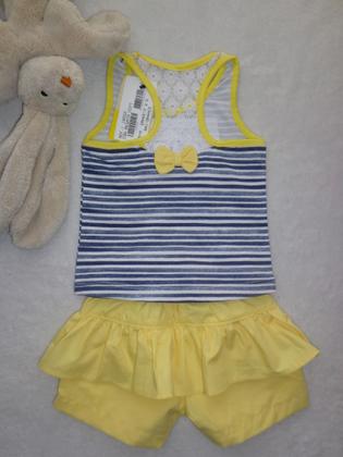 Imagem de Conjunto bebê menina regata e short sarja com babado have fun