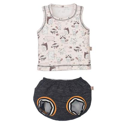 Imagem de Conjunto Bebê Menino Malha Bordado Esquilo Upi Uli