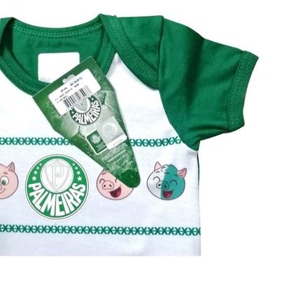 Imagem de Conjunto Bebê Palmeiras Body Shorts e Boné Oficial