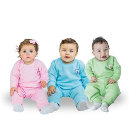Imagem de Conjunto Bebê Unisoft Inverno Quentinho Macio Menino Menina