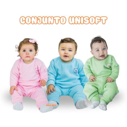 Imagem de Conjunto Bebê Unisoft Inverno Quentinho Macio Menino Menina