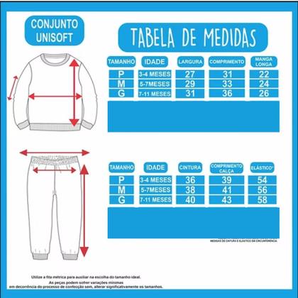 Imagem de Conjunto Bebê Unisoft Inverno Quentinho Macio Menino Menina
