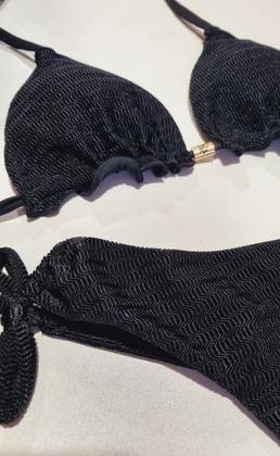 Imagem de Conjunto Biquíni Adulto Cortininha Dupla Face Calcinha Fio Duplo