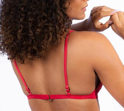 Imagem de Conjunto biquíni bojo em V e calcinha de regulagem onça vermelho