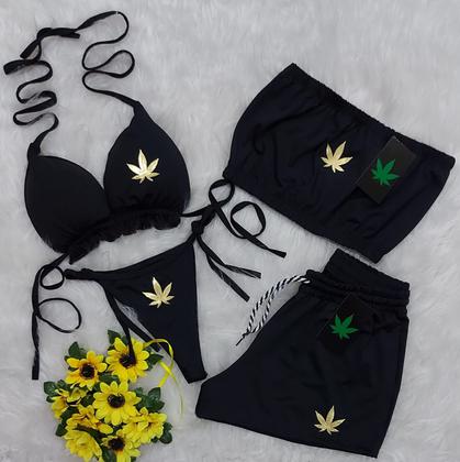 Imagem de Conjunto Biquíni Com Bojo Refletivo + Short + Top, 1 Linha