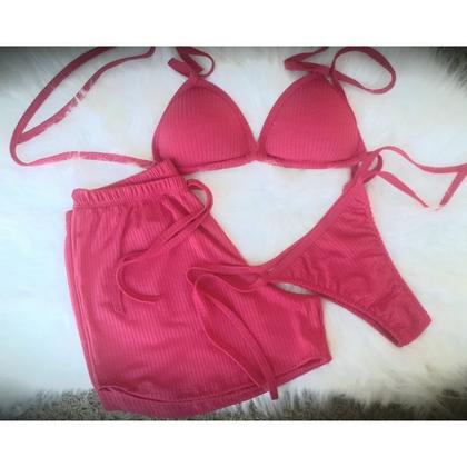 Imagem de Conjunto biquini e shortinho canelado