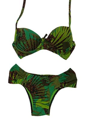 Imagem de Conjunto biquíni feminino plus size com bojo sustentação calcinha lateral larga P ao 54