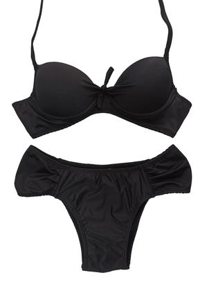 Imagem de Conjunto biquíni feminino plus size com bojo sustentação calcinha lateral larga P ao 54
