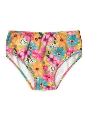 Imagem de Conjunto Biquíni Infantil Menina Rosa Blusa Manga Longa e Calcinha Capivara