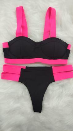 Imagem de Conjunto Biquini Neon Modelo Gringa Bojo Fio Duplo Forrado