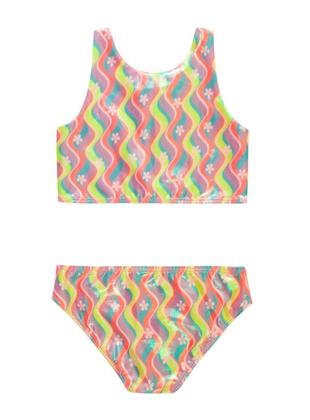 Imagem de Conjunto Biquíni Pingo de Alegria PG2 Infantil Cropped e Calcinha Proteção Solar UV50+ Poliéster T. 04/10