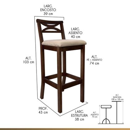 Imagem de Conjunto Bistrô 1 Mesa 2 Banquetas Copacabana