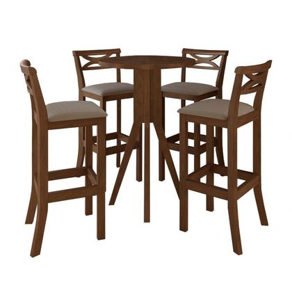 Imagem de Conjunto Bistro 1 Mesa 4 Banquetas Copacabana