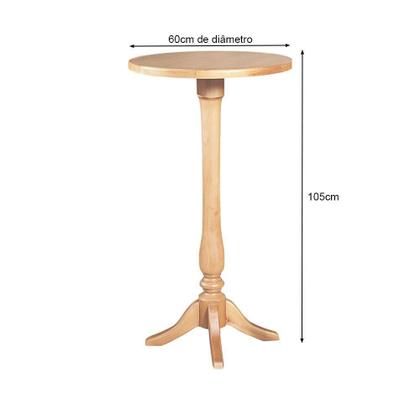 Imagem de Conjunto Bistrô Mesa Com 3 Banquetas Confort Ripada Natural - Marrom