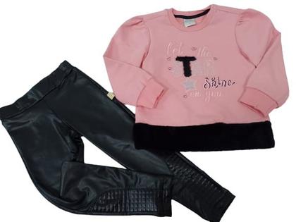 Imagem de Conjunto Blusa Bordada + Calça Cirre Menina Paraiso Rf 13179