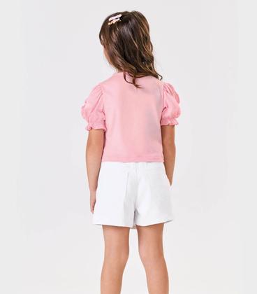 Imagem de Conjunto Blusa Com Shorts Saia Sarja Trick Nick Branco