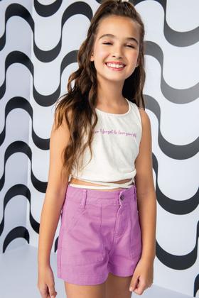 Imagem de Conjunto blusa croped regata e short