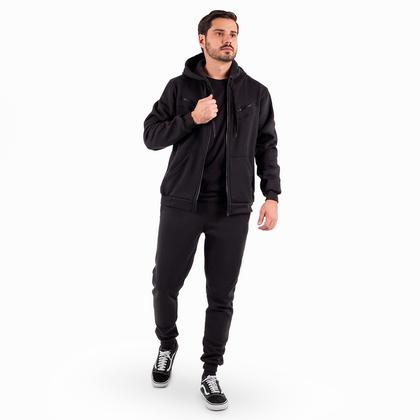 Imagem de Conjunto Blusa de Frio Com Capuz e Ziper + Calça de Moletom