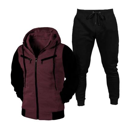 Imagem de Conjunto Blusa de Frio Com Capuz e Ziper + Calça Moletom