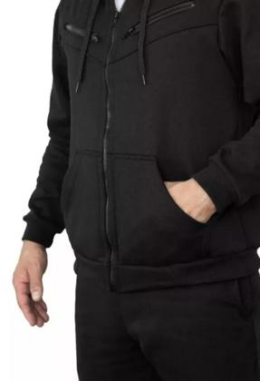 Imagem de Conjunto Blusa De Frio Jaqueta Moletom De Zíper Slim Casaco Com Capuz Masculino Feminino