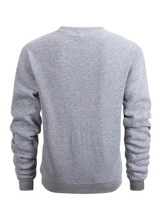 Imagem de Conjunto blusa e calça sem bolsos e sem cordão em moletom flanelado cor cinza claro recomendado para visita em presidio