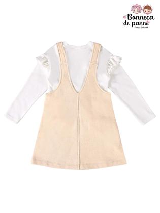 Imagem de Conjunto blusa e salopete infantil menina (off white) up baby