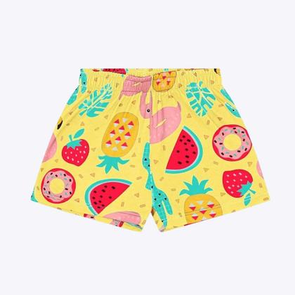 Imagem de Conjunto Blusa e Shorts Abacaxi Infantil Feminino Kyly 1000207