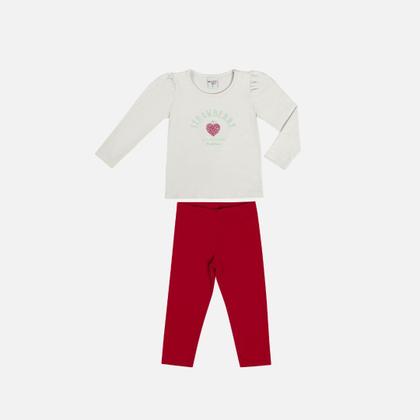Imagem de Conjunto Blusa Manga Longa E Calça Cotton Infantil Menina Have Fun 29401 Rosa