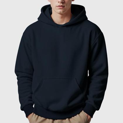 Imagem de Conjunto Blusa Moletom Canguru + Calça Masculina Lisa