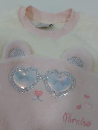 Imagem de Conjunto Blusa Pelo Calça Jeans Menina Inverno Paraiso 13181