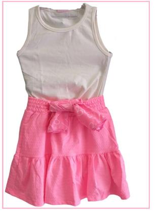 Imagem de Conjunto Blusa Regata E Shorts Saia Com Lenço Personalizado