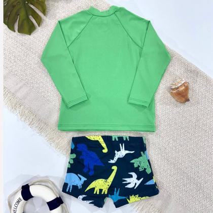Imagem de Conjunto Blusa + Sunga Infantil Menino Praia Proteção Solar