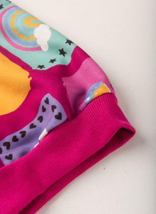 Imagem de Conjunto Blusão Com Capuz E Calça Em Moletom Arco-íris