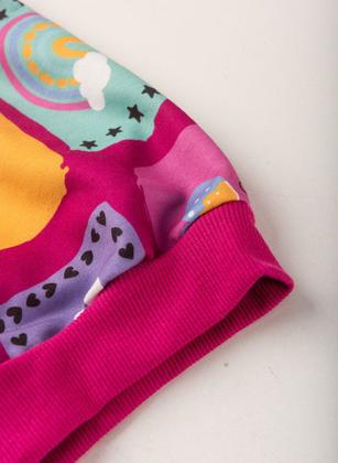 Imagem de Conjunto Blusão Com Capuz E Calça Em Moletom Arco-íris