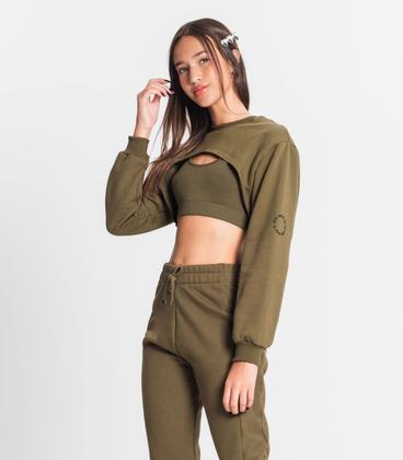 Imagem de Conjunto Blusão Com Top Juvenil Feminino Minty Verde
