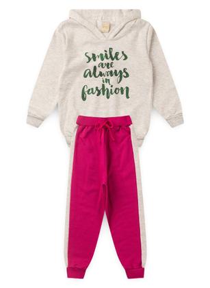 Imagem de Conjunto Blusão E Calça Em Moletom Smiles