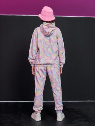 Imagem de Conjunto Blusão E Calça Jogger Total Print Rosa Dway