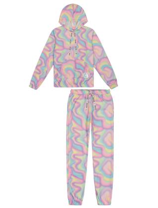 Imagem de Conjunto Blusão E Calça Jogger Total Print Rosa Dway