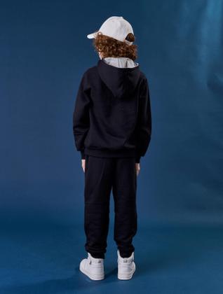 Imagem de Conjunto Blusão E Calça Monocromático Preto E Mescla Abrange