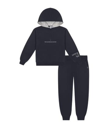 Imagem de Conjunto Blusão E Calça Monocromático Preto E Mescla Abrange