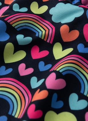 Imagem de Conjunto Blusão em Moletom e calça Arco-íris