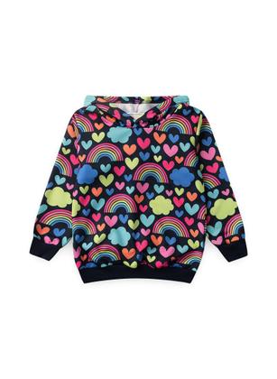 Imagem de Conjunto Blusão em Moletom e calça Arco-íris